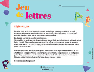 Jeu de lettres