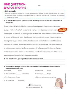 Une question d’apostrophe