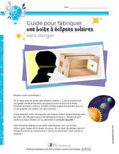 Guide pour fabriquer une boite à éclipses solaires sans danger