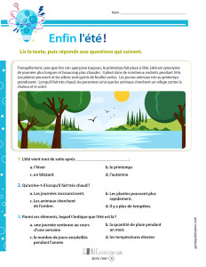 Enfin, l’été !