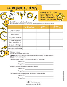 La mesure du temps