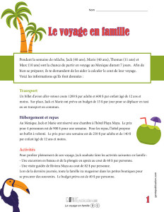Le voyage en famille