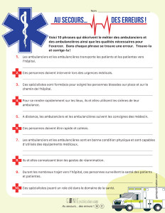 Au secours… des erreurs !