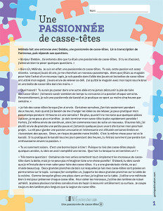 Une passionnée de casse-têtes