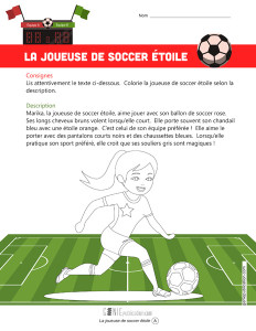 La joueuse de soccer étoile