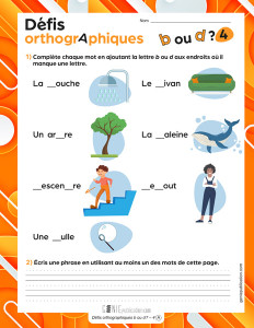 Défis orthographiques : « b » ou « d » ? – 4