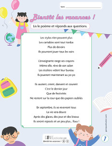 Bientôt les vacances !