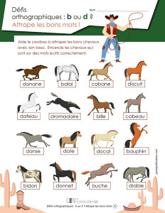 Défis orthographiques : « b » ou « d » ? Attrape les bons mots ! – 1