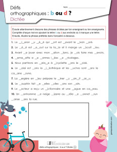 Défis orthographiques : « b » ou « d » ? – Dictée