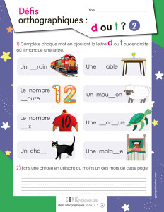 Défis orthographiques : « d » ou « t » ? - 2