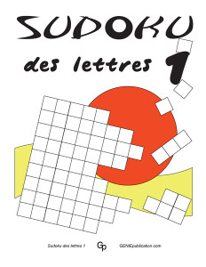 Sudoku des lettres 1