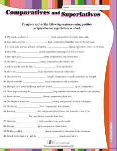 Comparatives and Superlatives