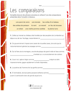 Les comparaisons