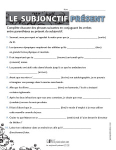 Le subjonctif présent