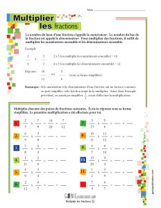 Multiplier les fractions