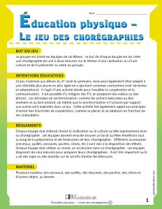 Le jeu des chorégraphies