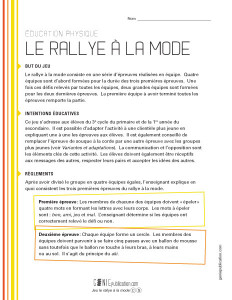 Le rallye à la mode