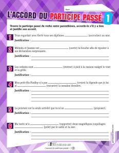 L'accord du participe passé 1