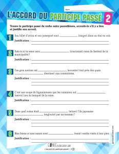 L'accord du participe passé 2
