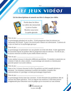 Les jeux vidéos