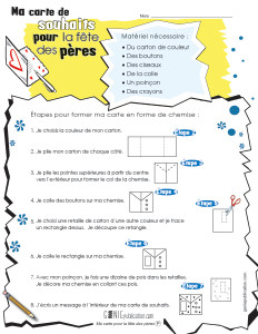 Ma carte de souhaits pour la fête des pères