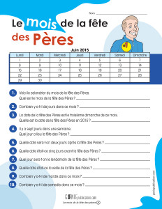 Le mois de la fête des pères