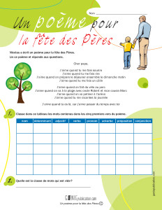 Un poème pour la fête des pères