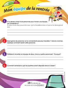 Mon équipe de la rentrée