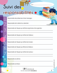 Suivi des responsabilités