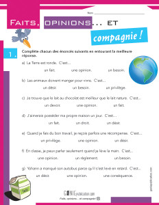 Faits, opinions... et compagnie !