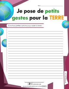 Je pose de petits gestes pour la Terre