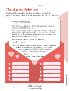 The Secret Admirer