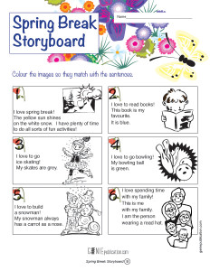 Spring Break Storyboard