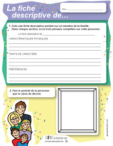 La fiche descriptive de...