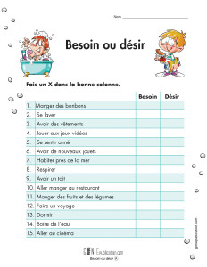 Besoin ou désir