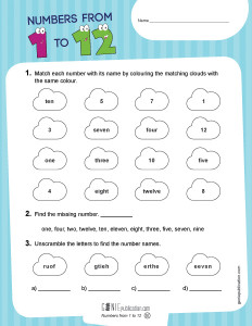 Numbers From 1 to 12