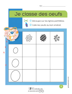 Je classe les oeufs