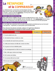 La métaphore et la comparaison