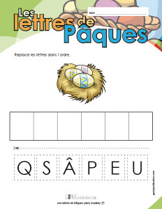 Les lettres de Pâques (sans modèle)