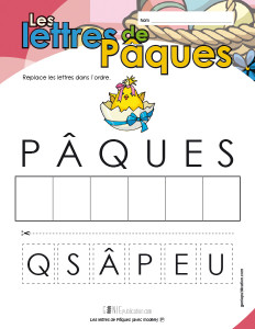 Les lettres de Pâques (avec modèle)