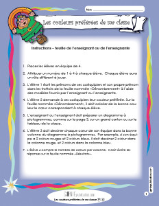 Les couleurs préférées de ma classe