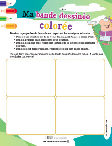 Ma bande dessinée colorée