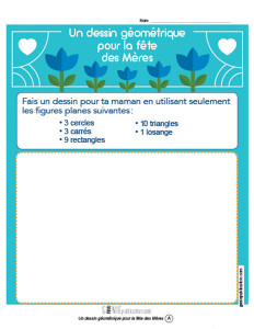 Un dessin géométrique pour la fête des mères