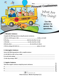 Present Continuous – What Are They Doing?