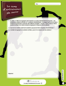 Le camp d'entrainement de soccer