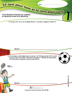 Le tant pour cent et le cent pour cent – 1