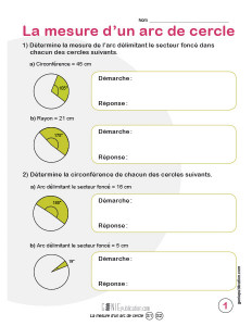 La mesure d'un arc de cercle