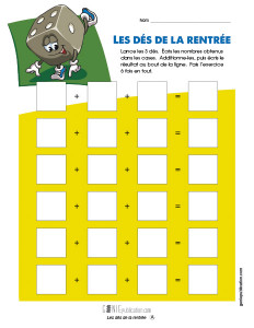 Les dés de la rentrée