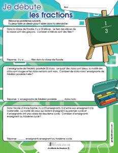 Je débute les fractions
