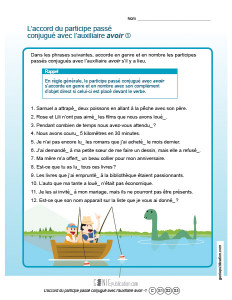 L'accord du participe passé conjugué avec l'auxiliaire avoir 1